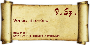 Vörös Szonóra névjegykártya